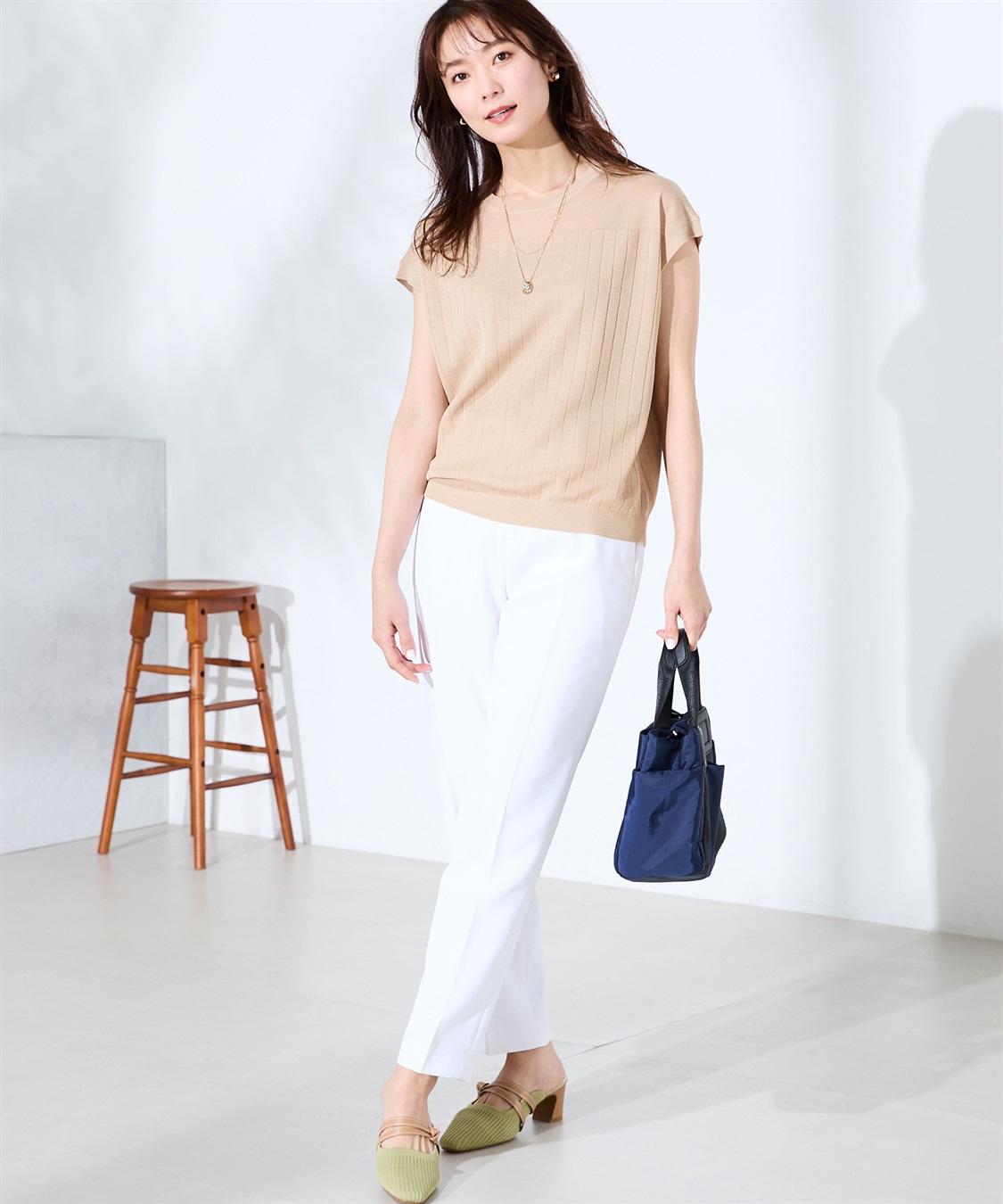 A/C DESIGN BY ALPHA CUBIC 【ウォッシャブル】シアーニットベスト_sub_20