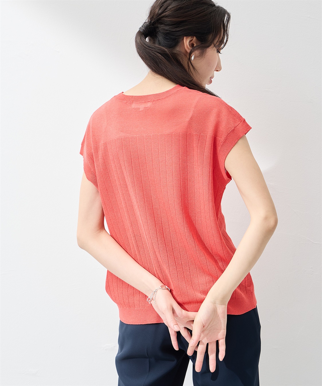 A/C DESIGN BY ALPHA CUBIC 【ウォッシャブル】シアーニットベスト_sub_23