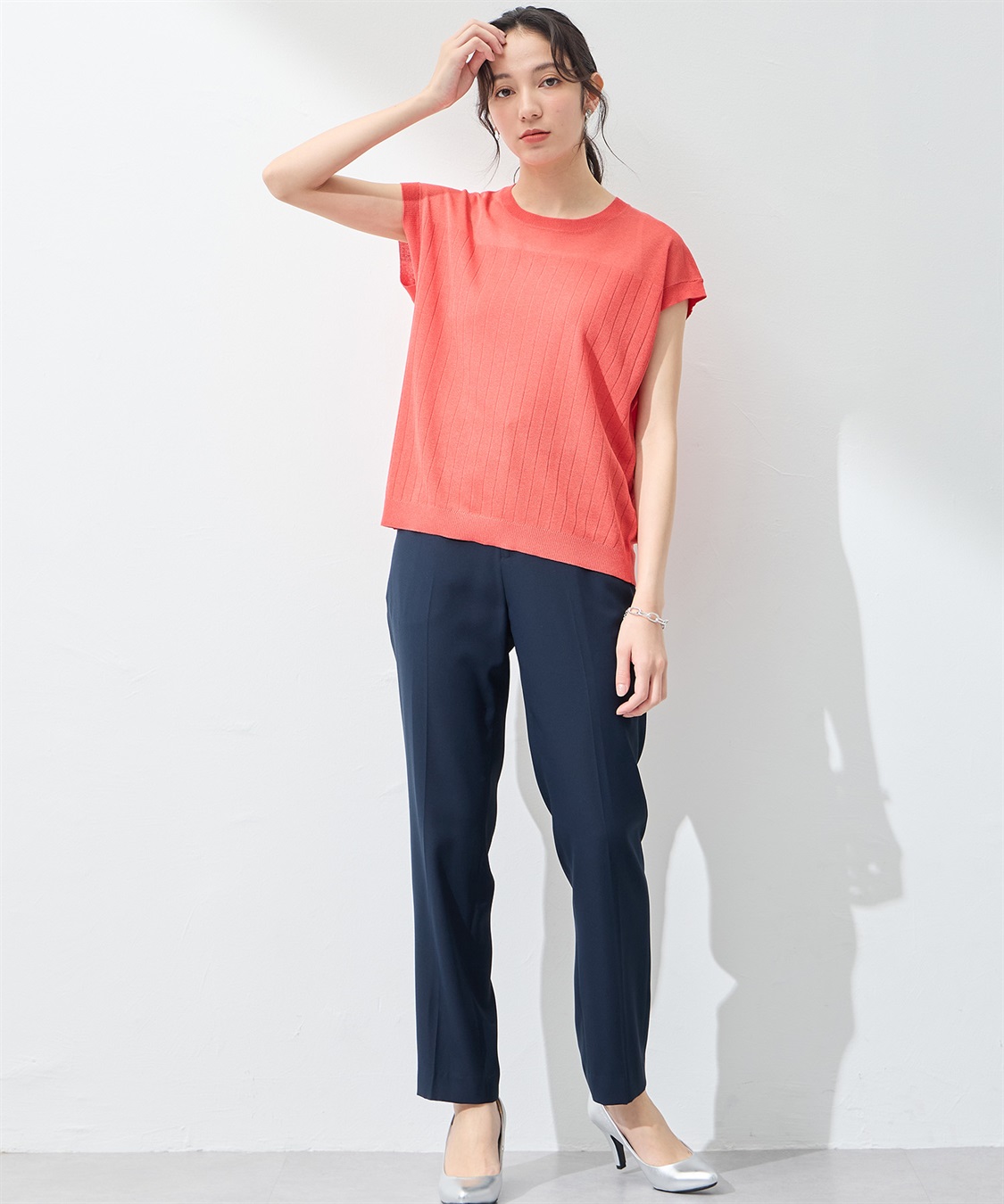 A/C DESIGN BY ALPHA CUBIC 【ウォッシャブル】シアーニットベスト_sub_25