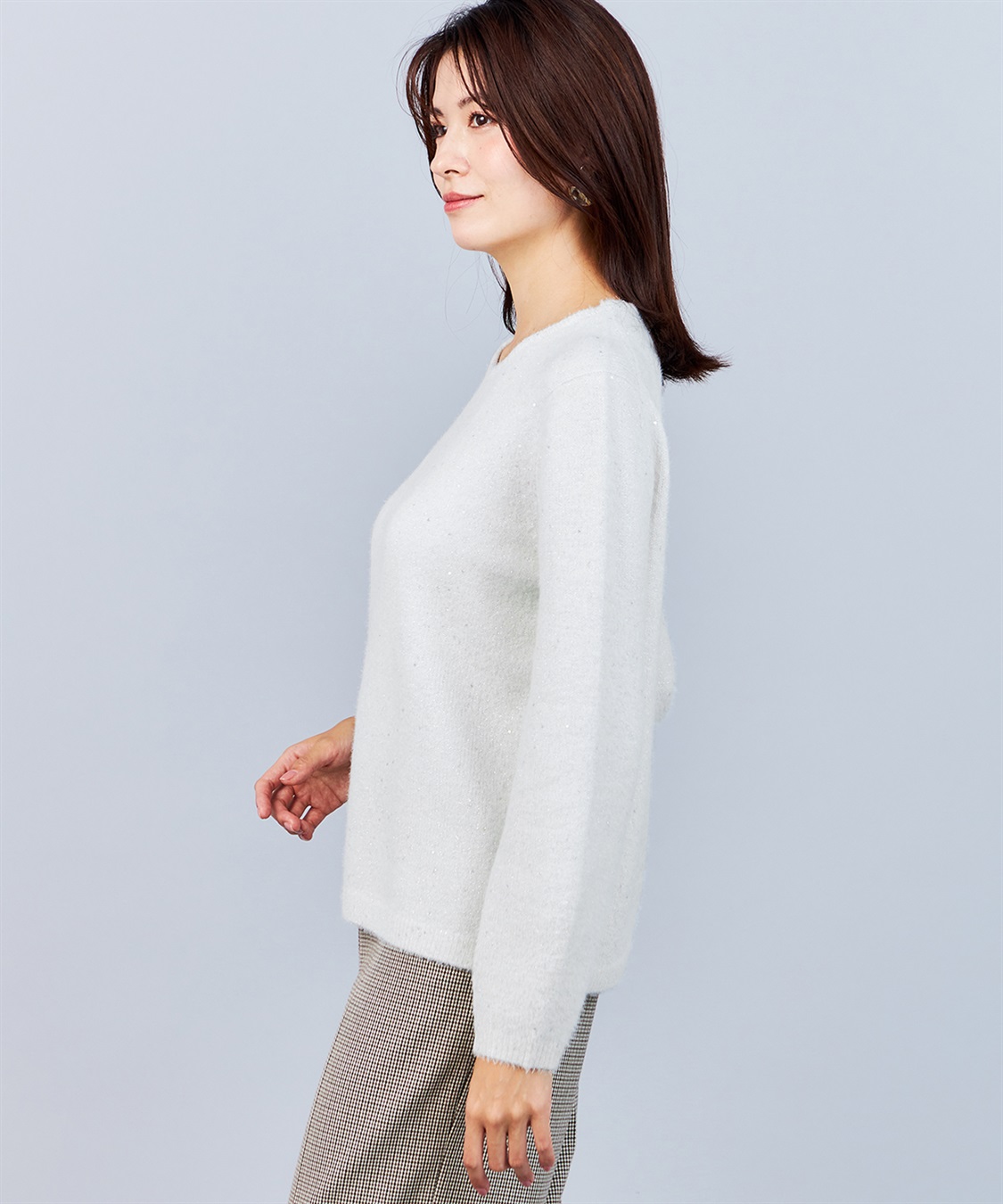 A/C DESIGN BY ALPHA CUBIC スパンコールニットプルオーバー_sub_3