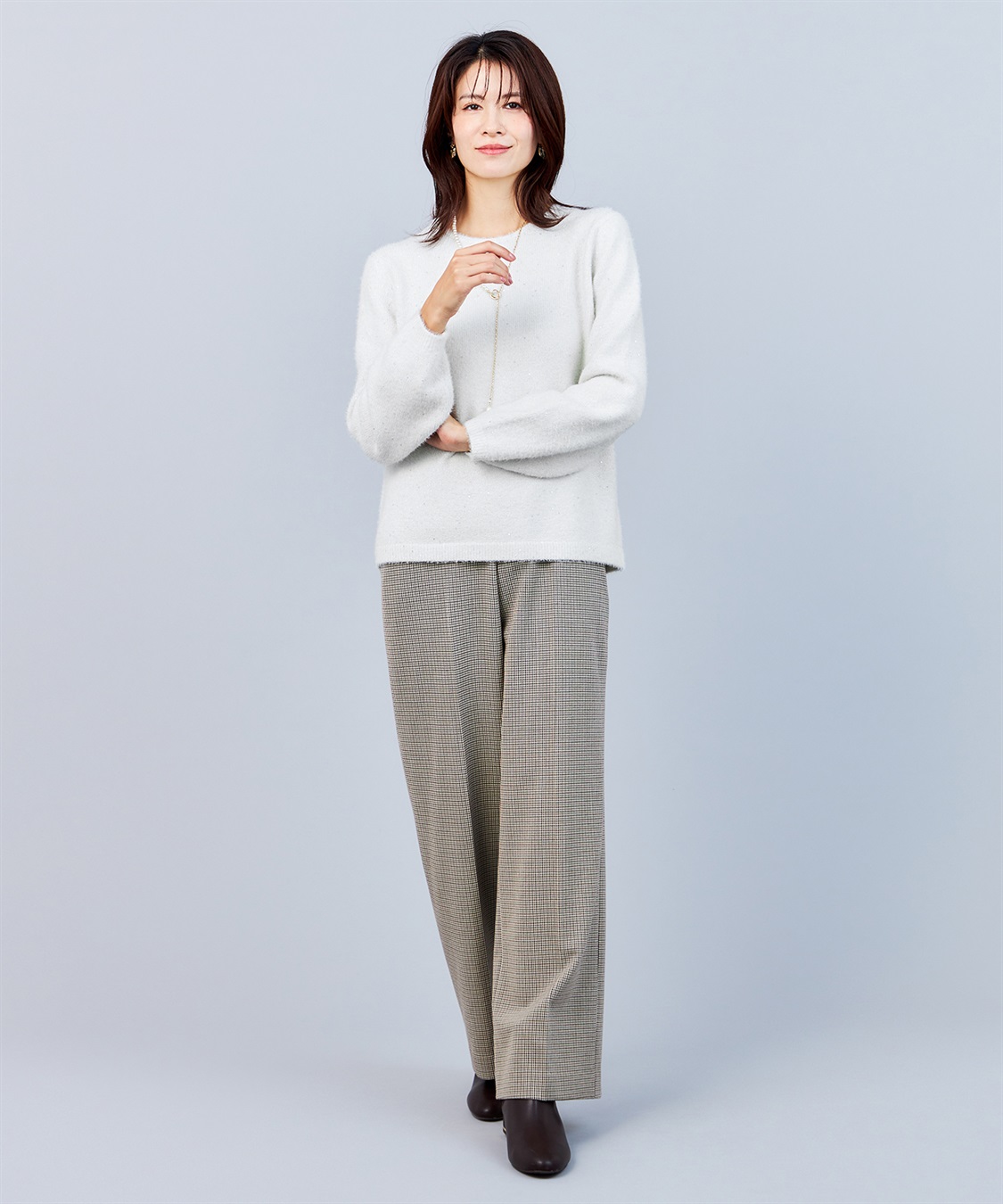 A/C DESIGN BY ALPHA CUBIC スパンコールニットプルオーバー_sub_16