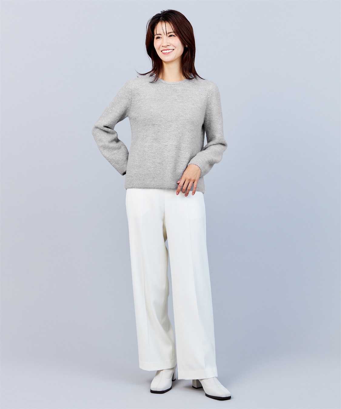 A/C DESIGN BY ALPHA CUBIC スパンコールニットプルオーバー_sub_25