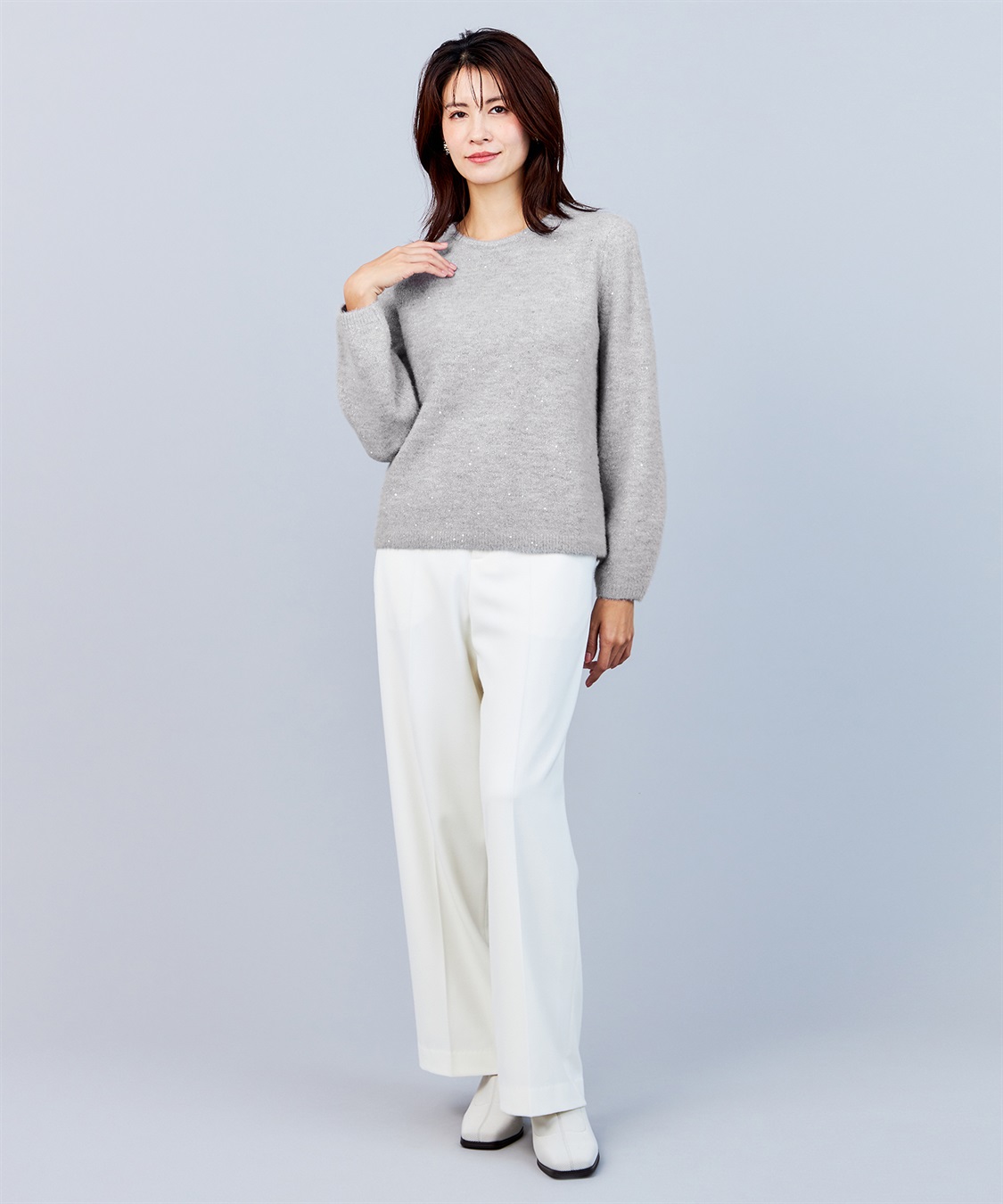 A/C DESIGN BY ALPHA CUBIC スパンコールニットプルオーバー_sub_26