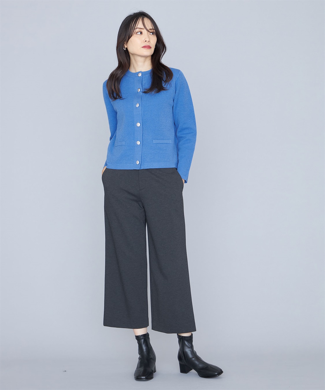 A/C DESIGN BY ALPHA CUBIC メタルボタンニットカーディガン_sub_13