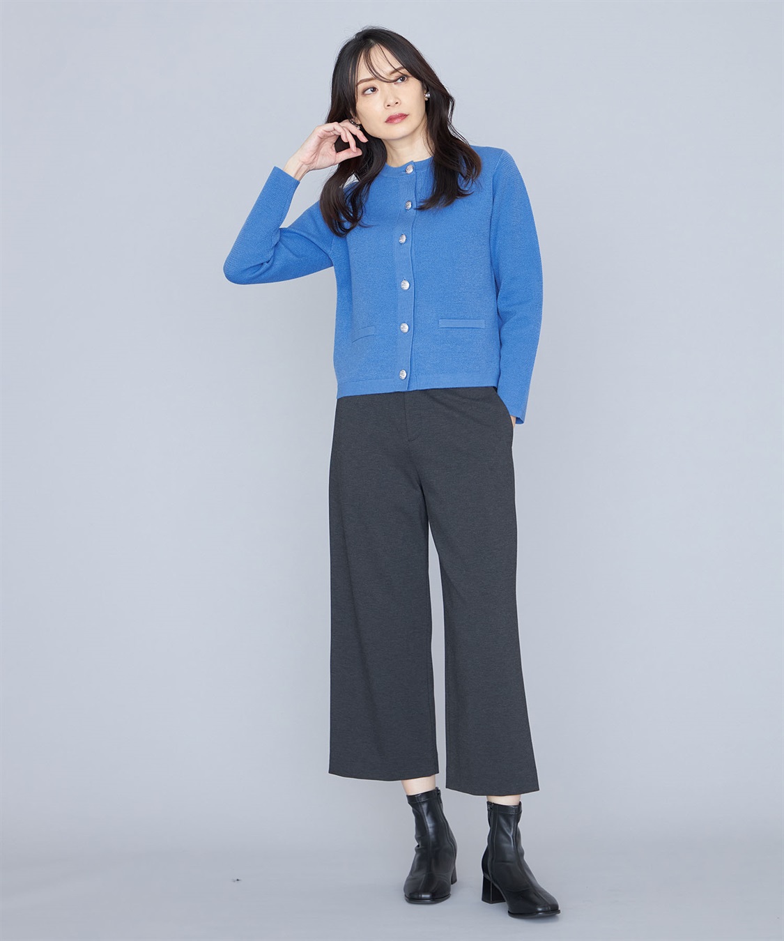 A/C DESIGN BY ALPHA CUBIC メタルボタンニットカーディガン_sub_14