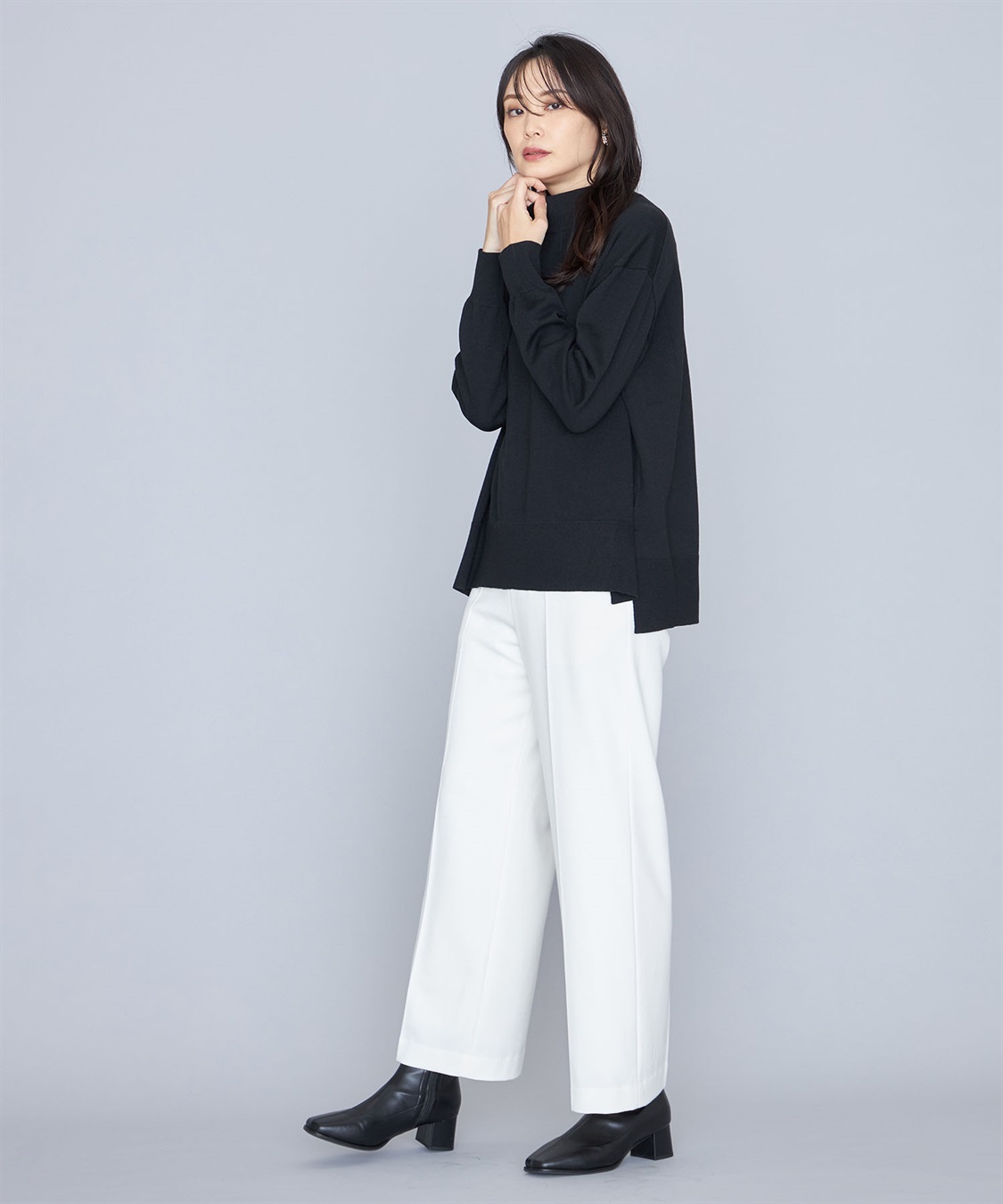 A/C DESIGN BY ALPHA CUBIC ハイカラーニットプルオーバー_sub_23