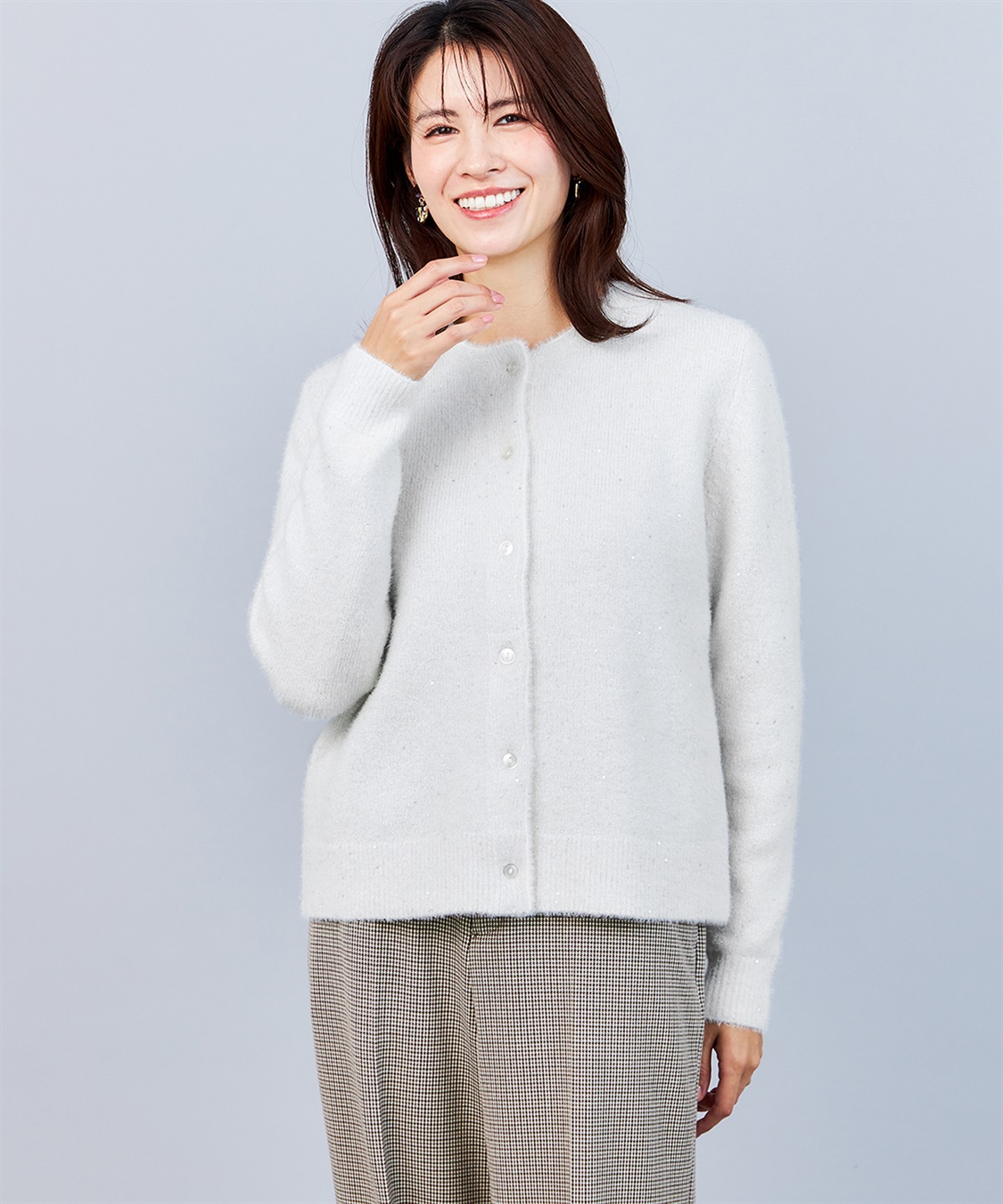 A/C DESIGN BY ALPHA CUBIC スパンコールニットカーディガン_sub_4