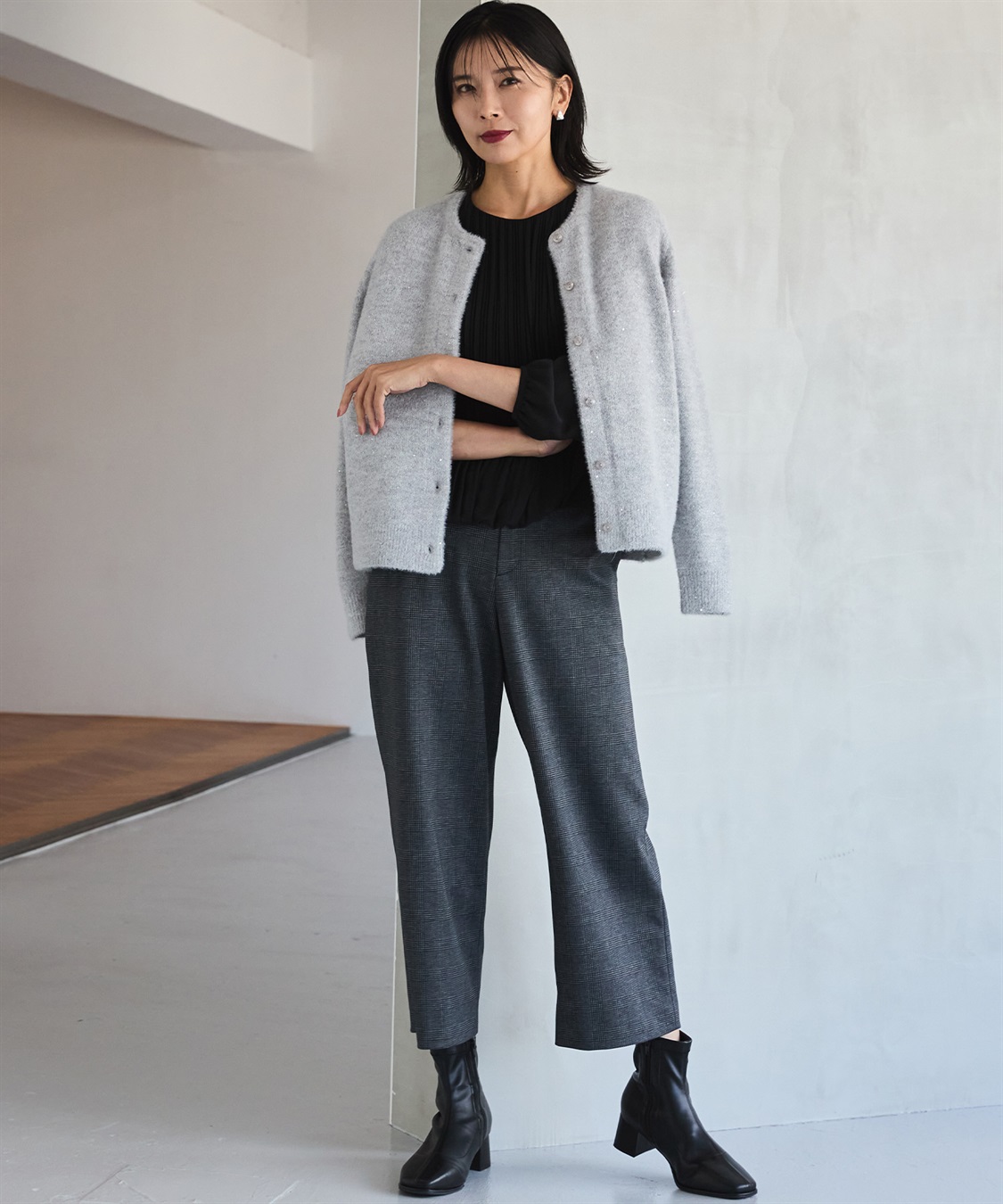 A/C DESIGN BY ALPHA CUBIC スパンコールニットカーディガン_sub_20