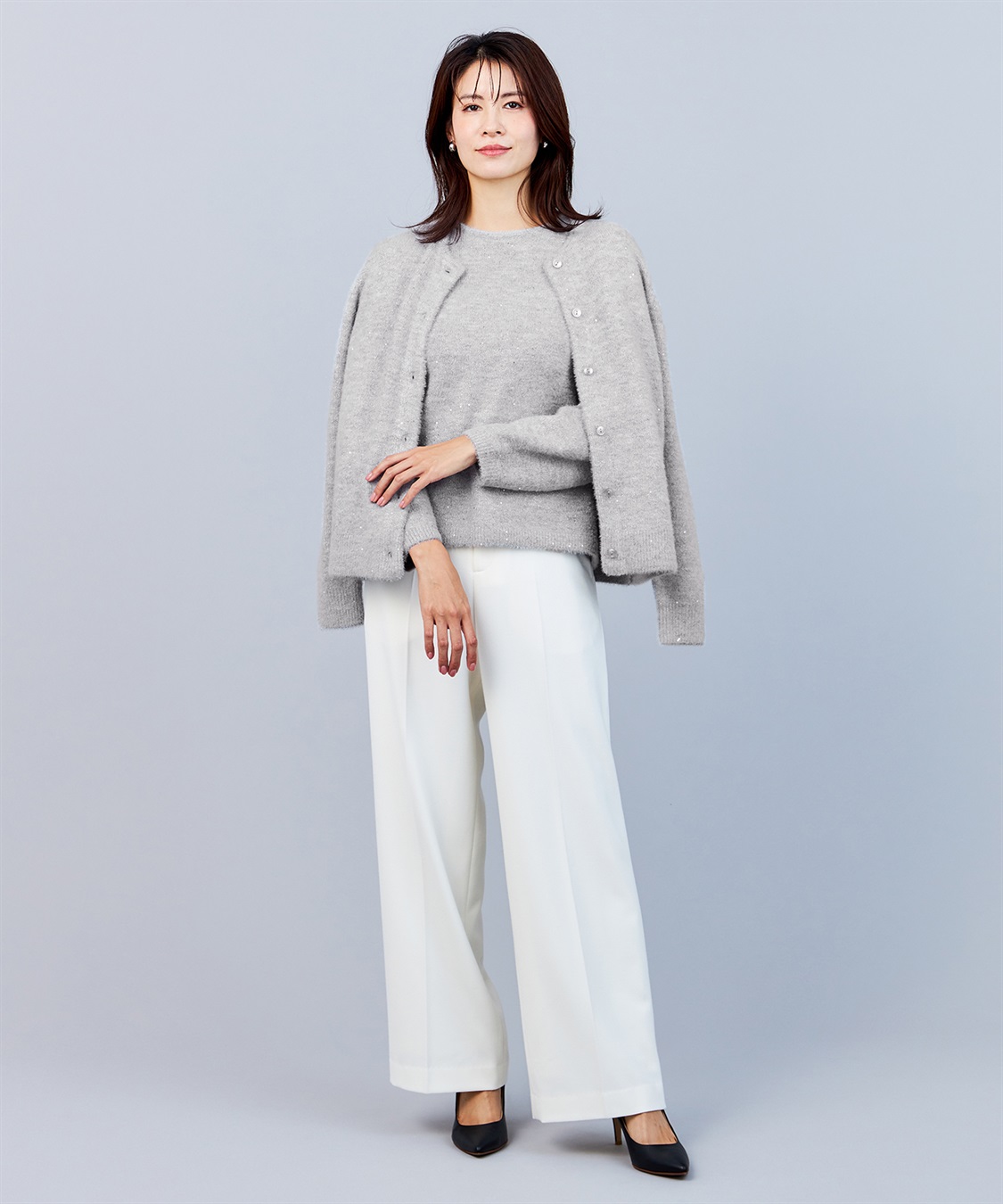 A/C DESIGN BY ALPHA CUBIC スパンコールニットカーディガン_sub_22