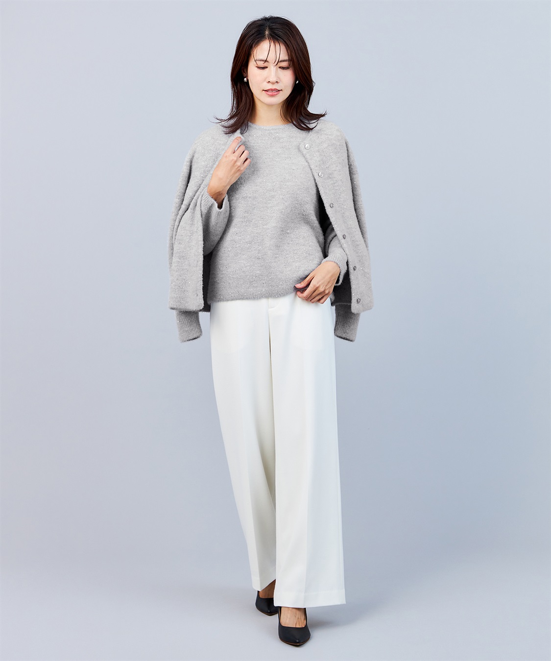 A/C DESIGN BY ALPHA CUBIC スパンコールニットカーディガン_sub_23