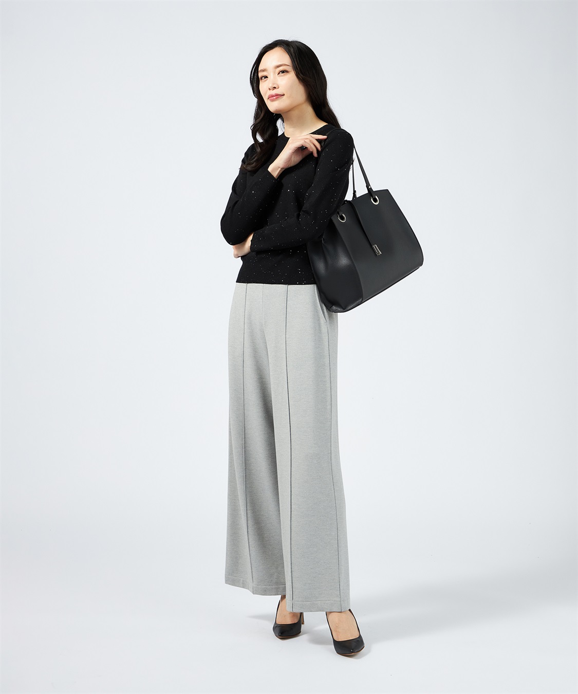 A/C DESIGN BY ALPHA CUBIC スパンコールニットプルオーバー_sub_8