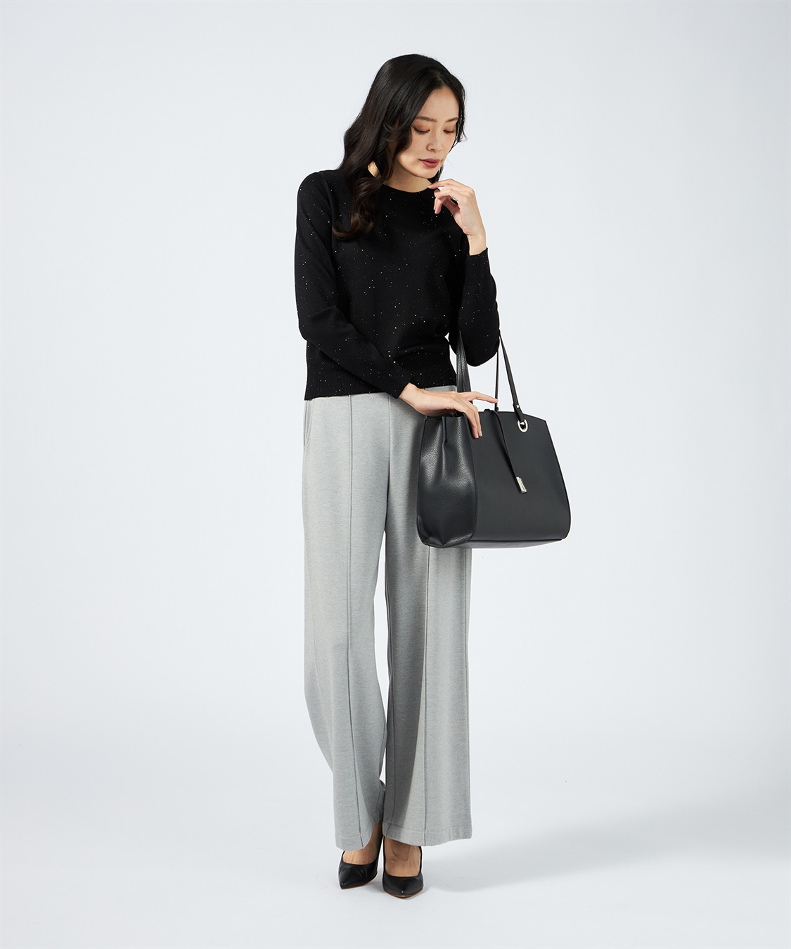 A/C DESIGN BY ALPHA CUBIC スパンコールニットプルオーバー_sub_10