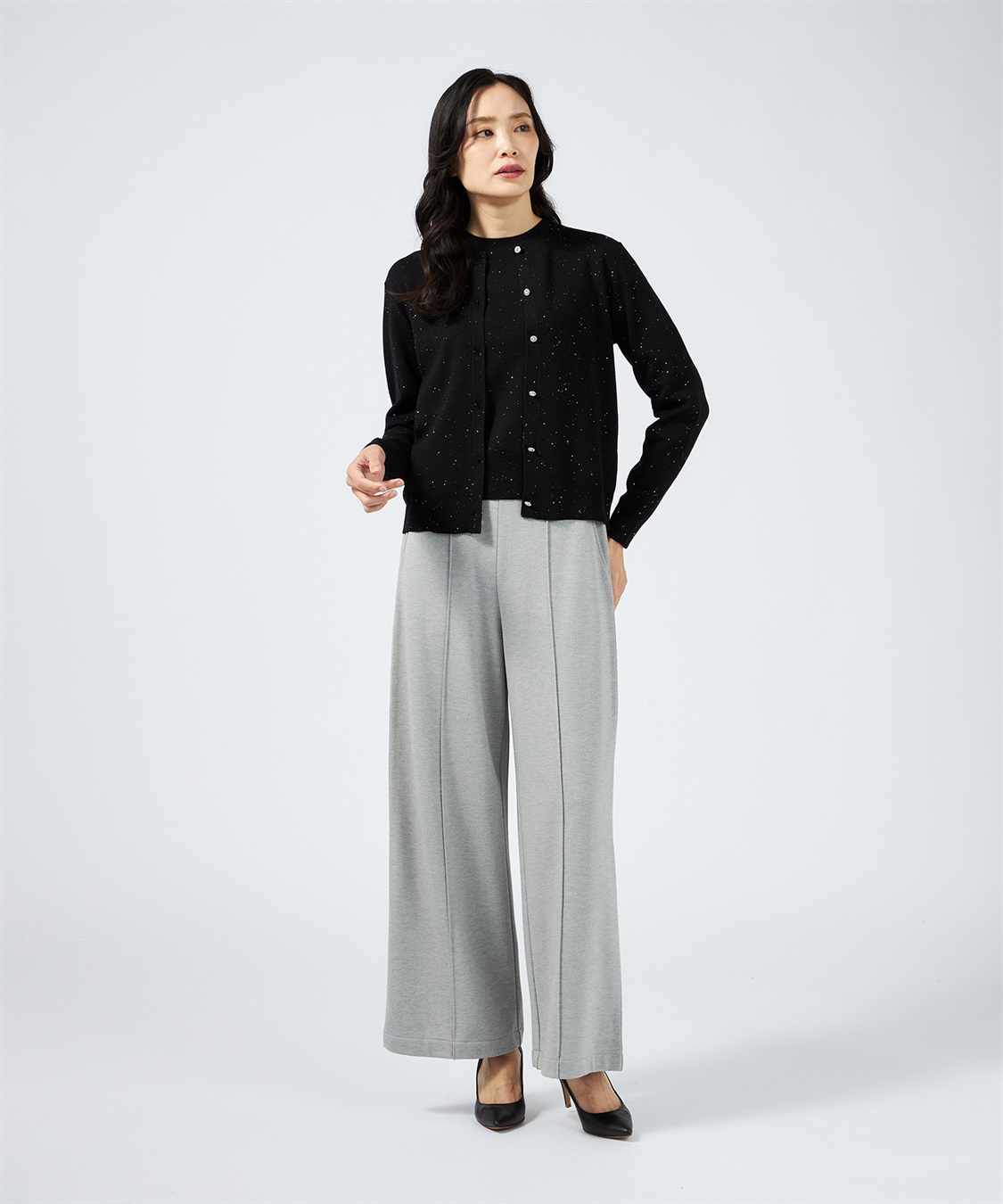 A/C DESIGN BY ALPHA CUBIC スパンコールニットカーディガン_sub_14