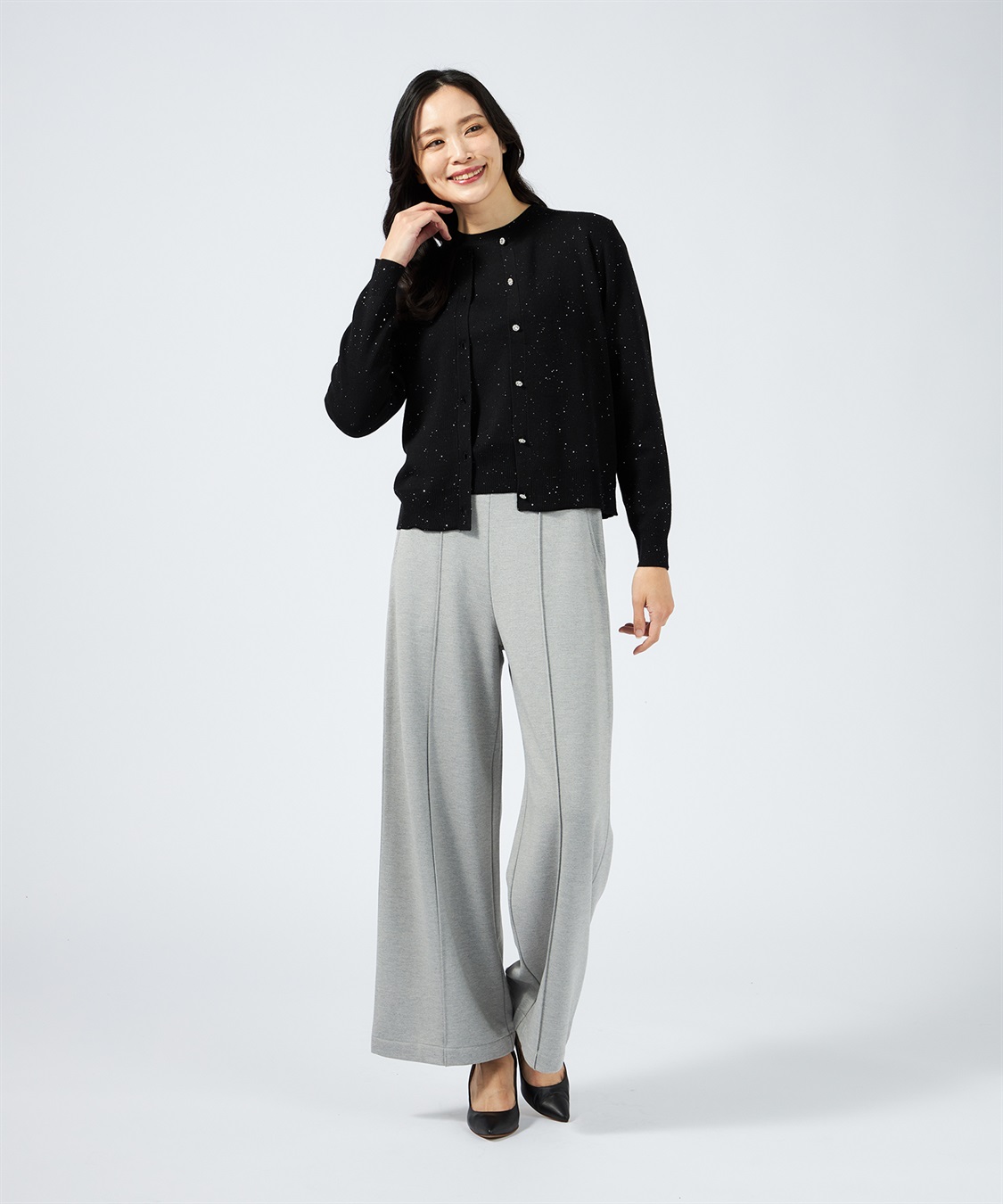 A/C DESIGN BY ALPHA CUBIC スパンコールニットカーディガン_sub_15