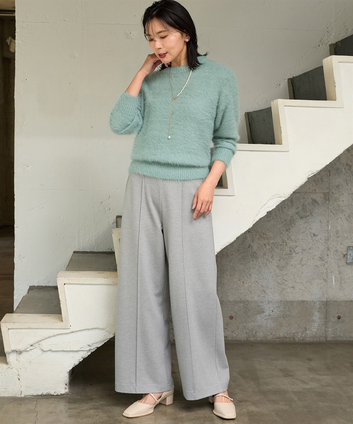 A/C DESIGN BY ALPHA CUBIC ラメフェザーニットプルオーバー_sub_12