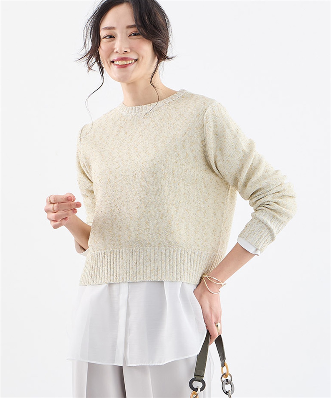 ラメニットプルオーバー A/C DESIGN BY ALPHA CUBIC｜クロス