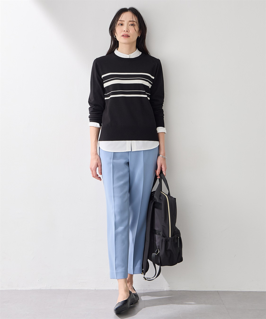 A/C DESIGN BY ALPHA CUBIC ボーダーニットプルオーバー【洗える】_sub_6