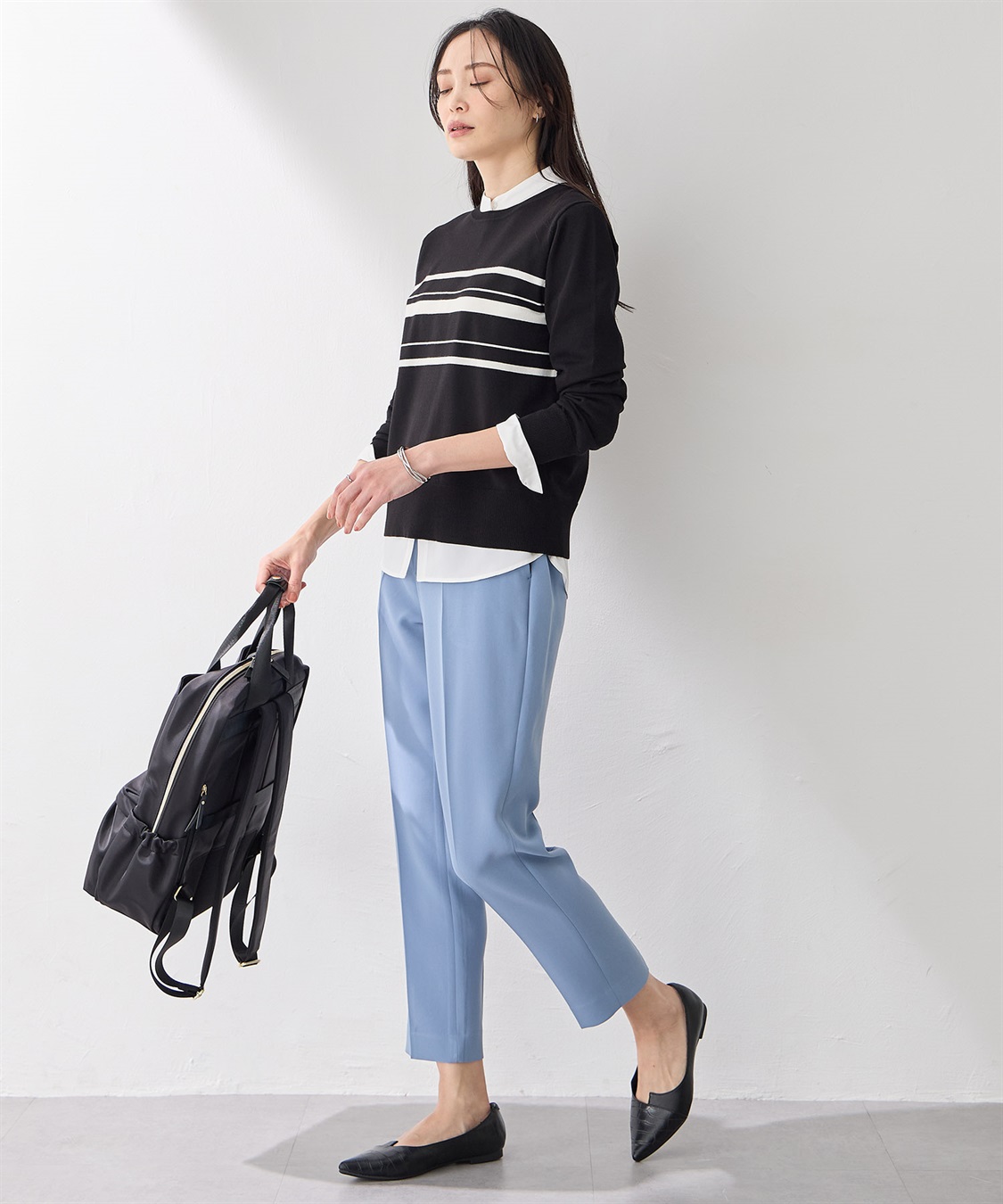 A/C DESIGN BY ALPHA CUBIC ボーダーニットプルオーバー【洗える】_sub_7