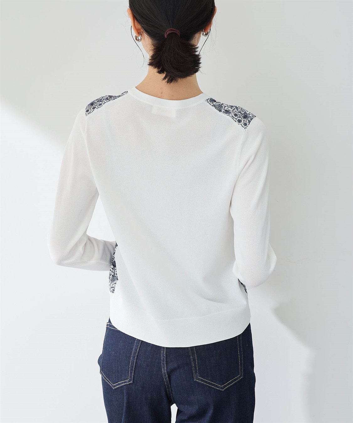 A/C DESIGN BY ALPHA CUBIC リバティ切替えカーディガン【手洗い可能】_sub_10