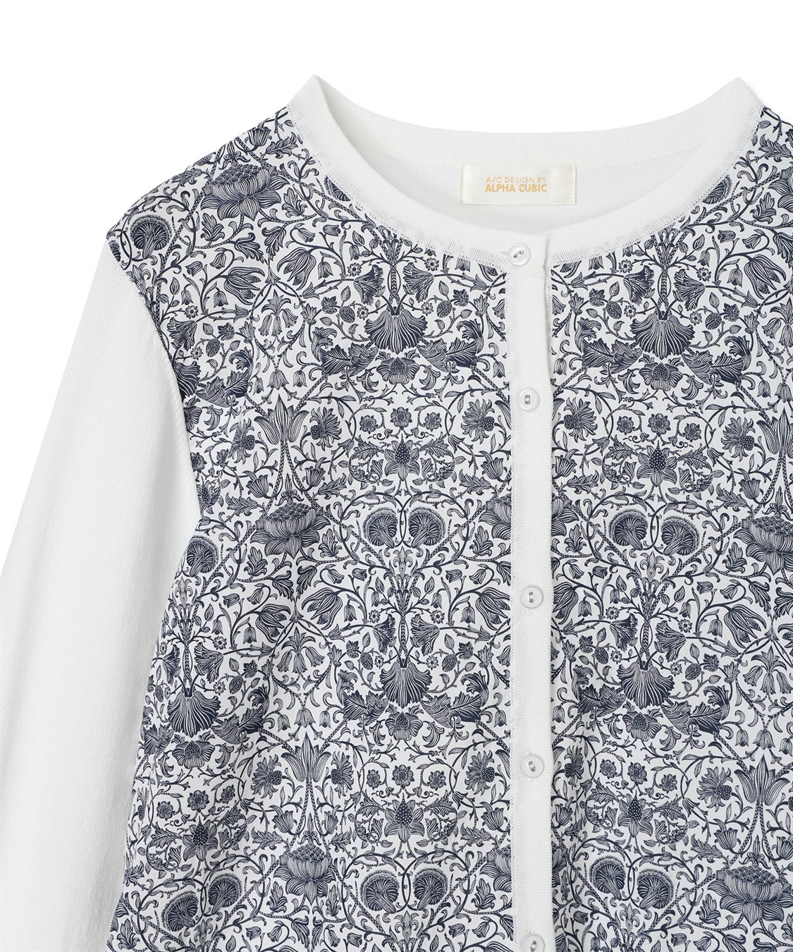 A/C DESIGN BY ALPHA CUBIC リバティ切替えカーディガン【手洗い可能】_sub_16