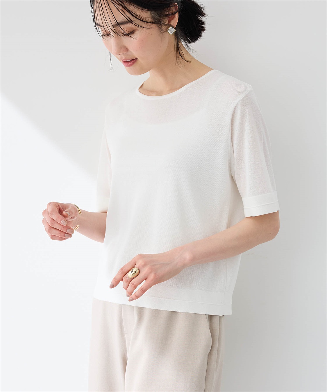 A/C DESIGN BY ALPHA CUBIC ラメサマーニットプルオーバー【洗える】_sub_6