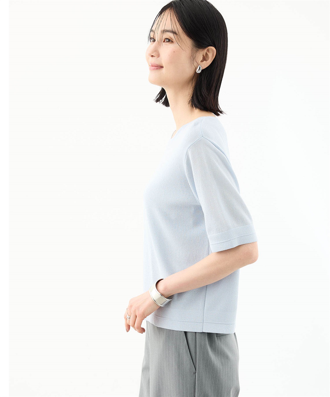 A/C DESIGN BY ALPHA CUBIC ラメサマーニットプルオーバー【洗える】_sub_11