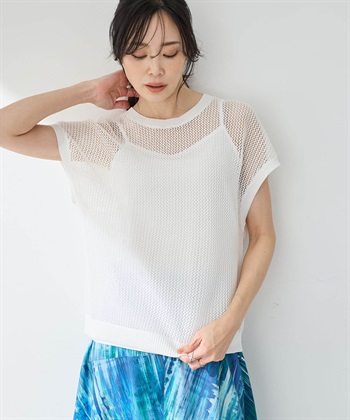 A/C DESIGN BY ALPHA CUBIC メッシュニットプルオーバー【手洗い可能】_subthumb_7