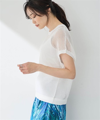 A/C DESIGN BY ALPHA CUBIC メッシュニットプルオーバー【手洗い可能】_subthumb_8