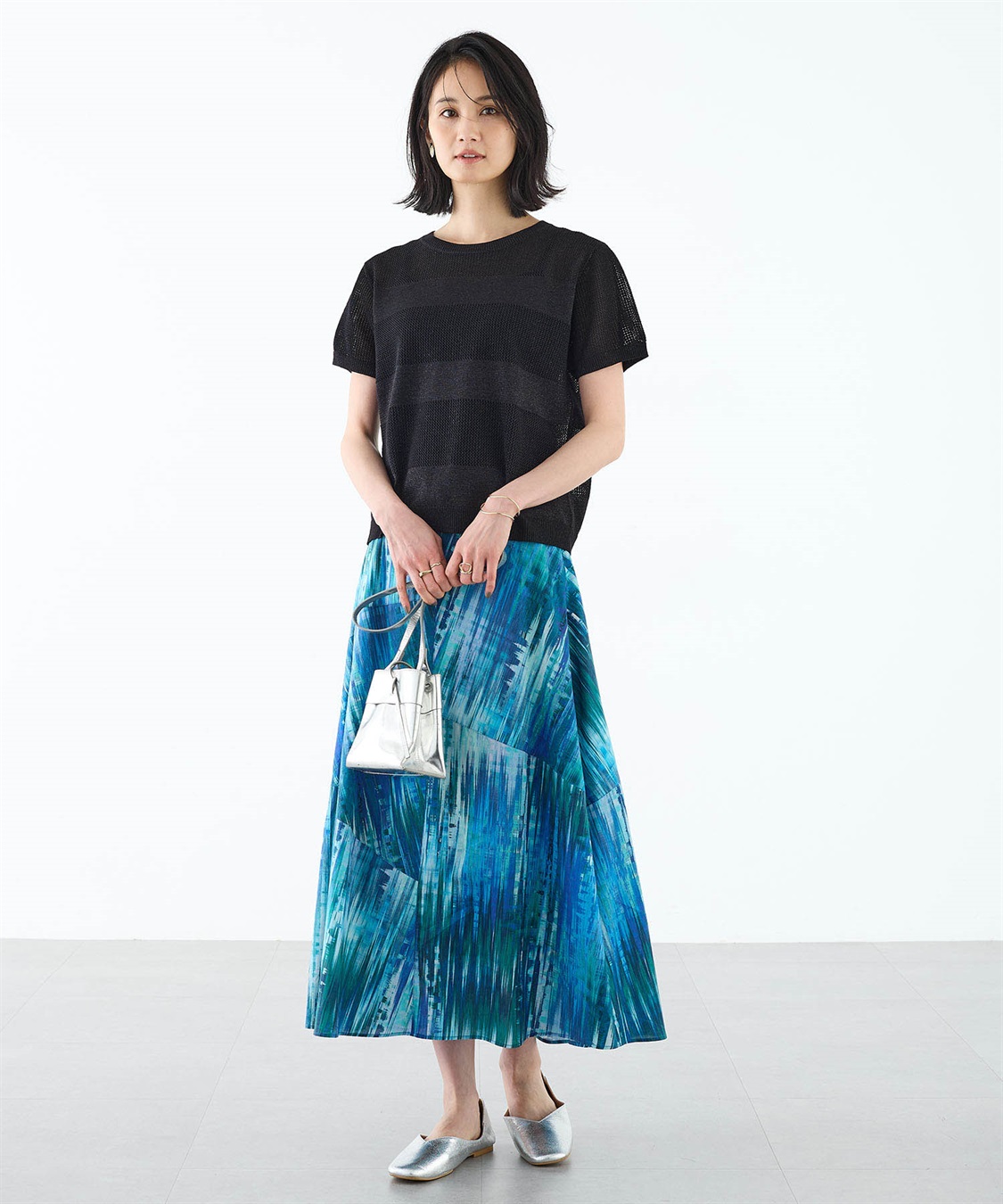 A/C DESIGN BY ALPHA CUBIC メッシュボーダープルオーバー【手洗い可能】_sub_1