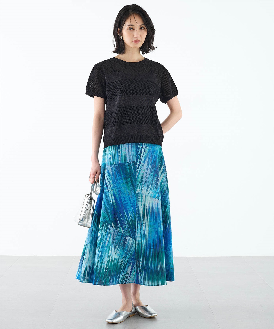 A/C DESIGN BY ALPHA CUBIC メッシュボーダープルオーバー【手洗い可能】_sub_2