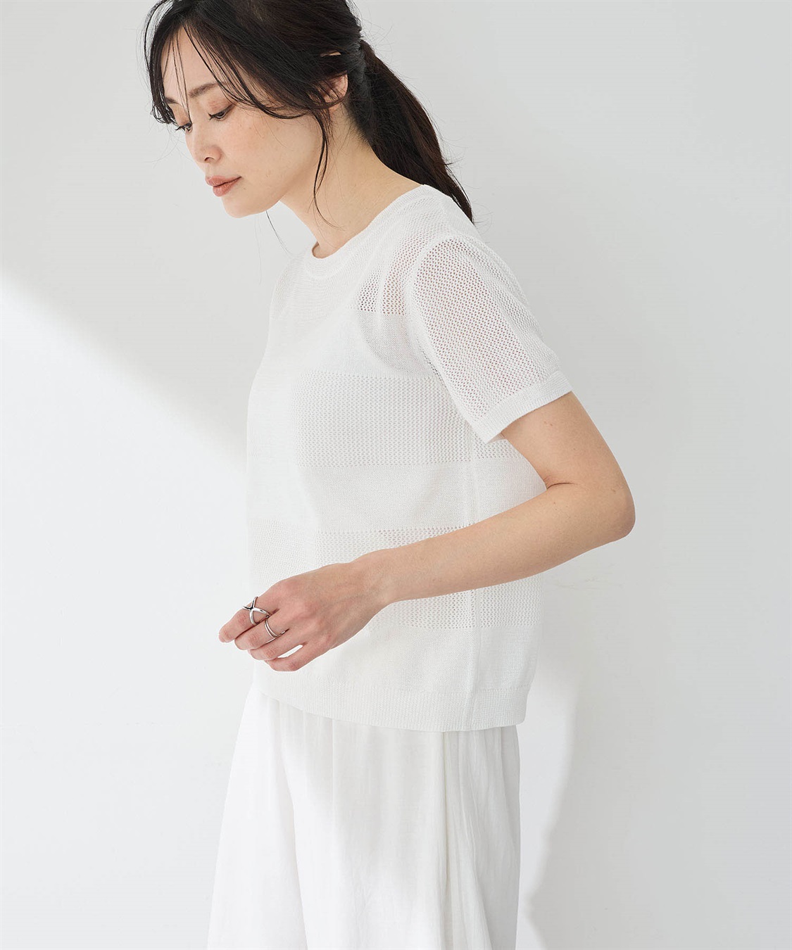 A/C DESIGN BY ALPHA CUBIC メッシュボーダープルオーバー【手洗い可能】_sub_6