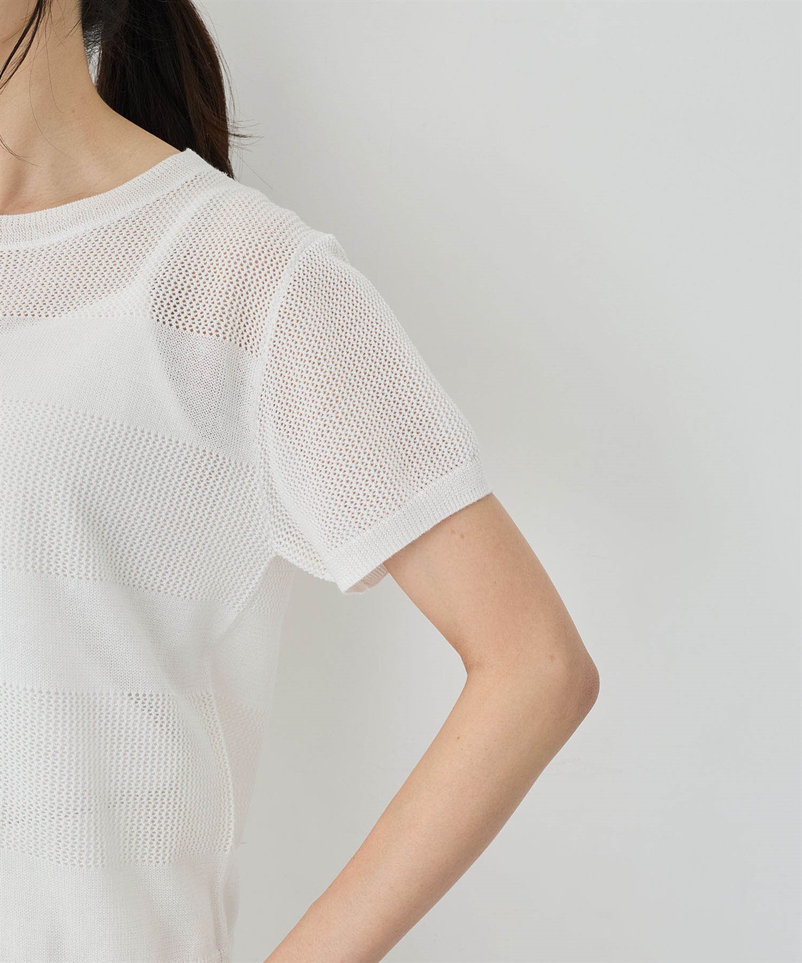 A/C DESIGN BY ALPHA CUBIC メッシュボーダープルオーバー【手洗い可能】_sub_9