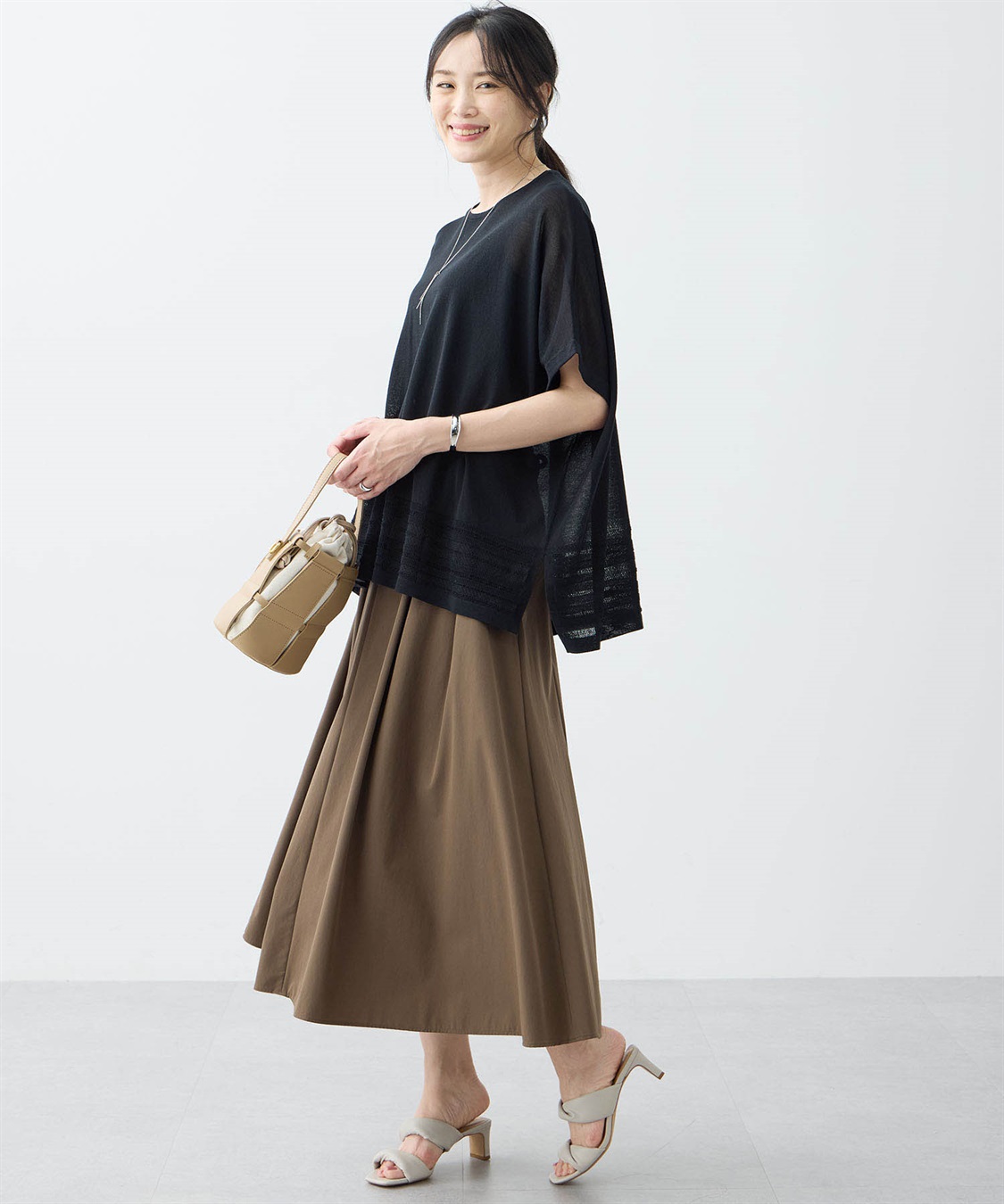 A/C DESIGN BY ALPHA CUBIC 裾透かし編みサマーニットプルオーバー【接触冷感・洗える】_sub_13