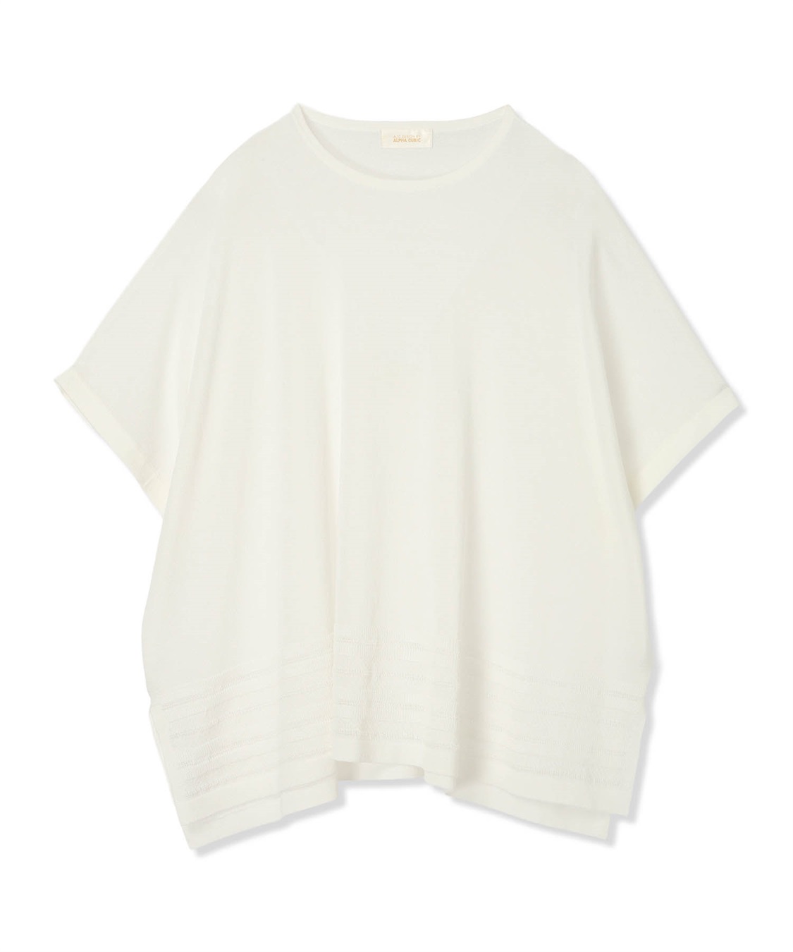 A/C DESIGN BY ALPHA CUBIC 裾透かし編みサマーニットプルオーバー【接触冷感・洗える】_sub_20