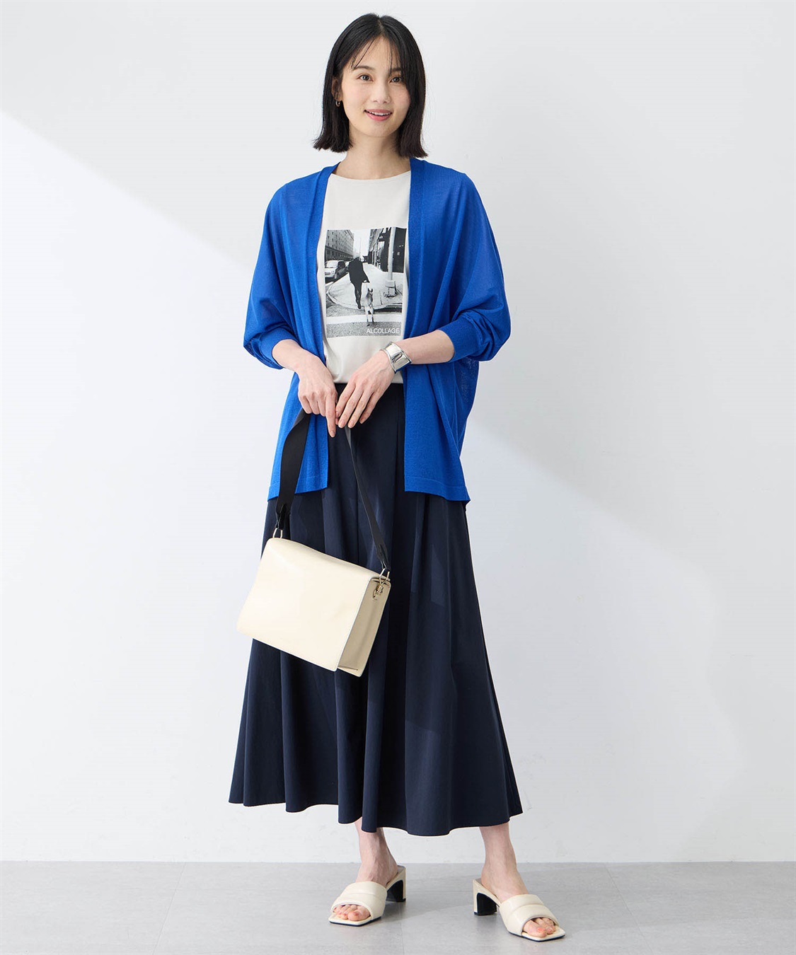 A/C DESIGN BY ALPHA CUBIC ドルマンサマーニットカーディガン【接触冷感・洗える】_sub_4