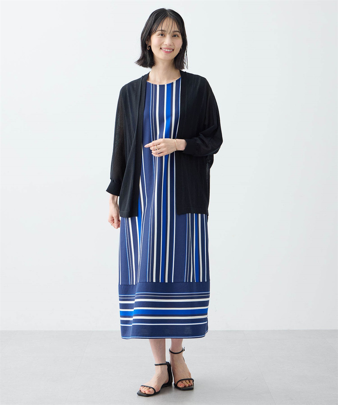 A/C DESIGN BY ALPHA CUBIC ドルマンサマーニットカーディガン【接触冷感・洗える】_sub_11