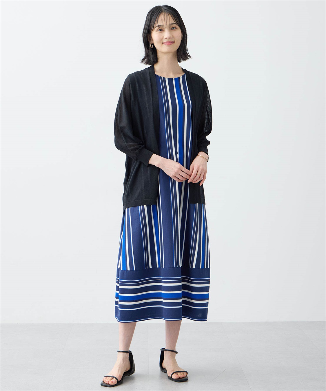 A/C DESIGN BY ALPHA CUBIC ドルマンサマーニットカーディガン【接触冷感・洗える】_sub_12