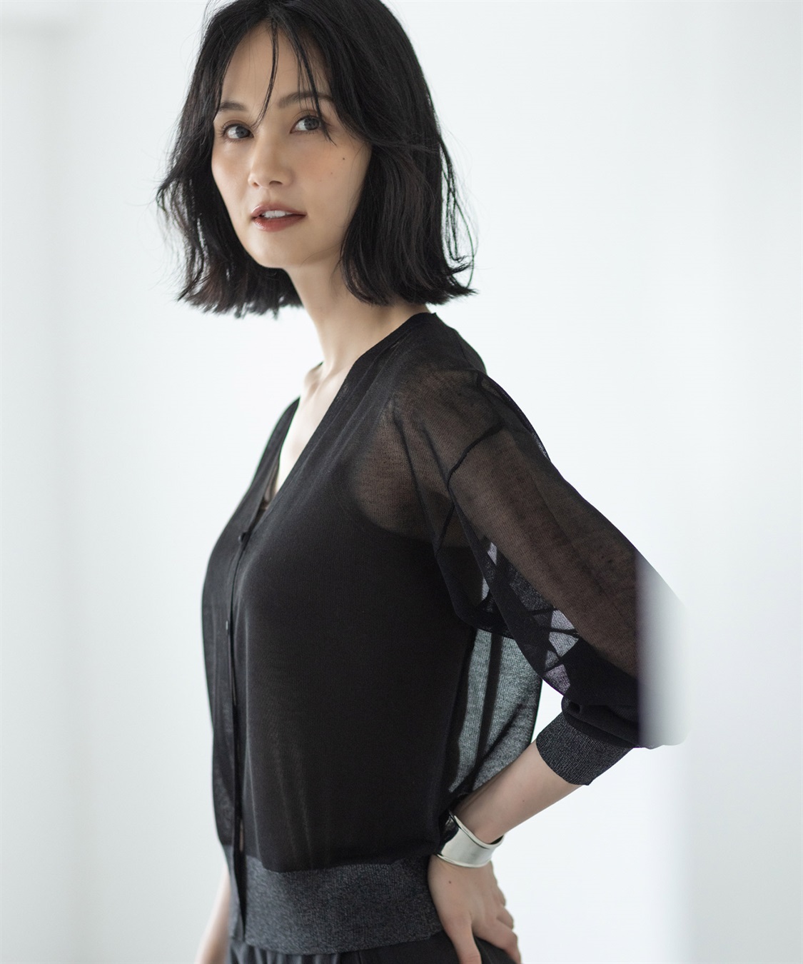 A/C DESIGN BY ALPHA CUBIC シアーカーディガン_sub_5