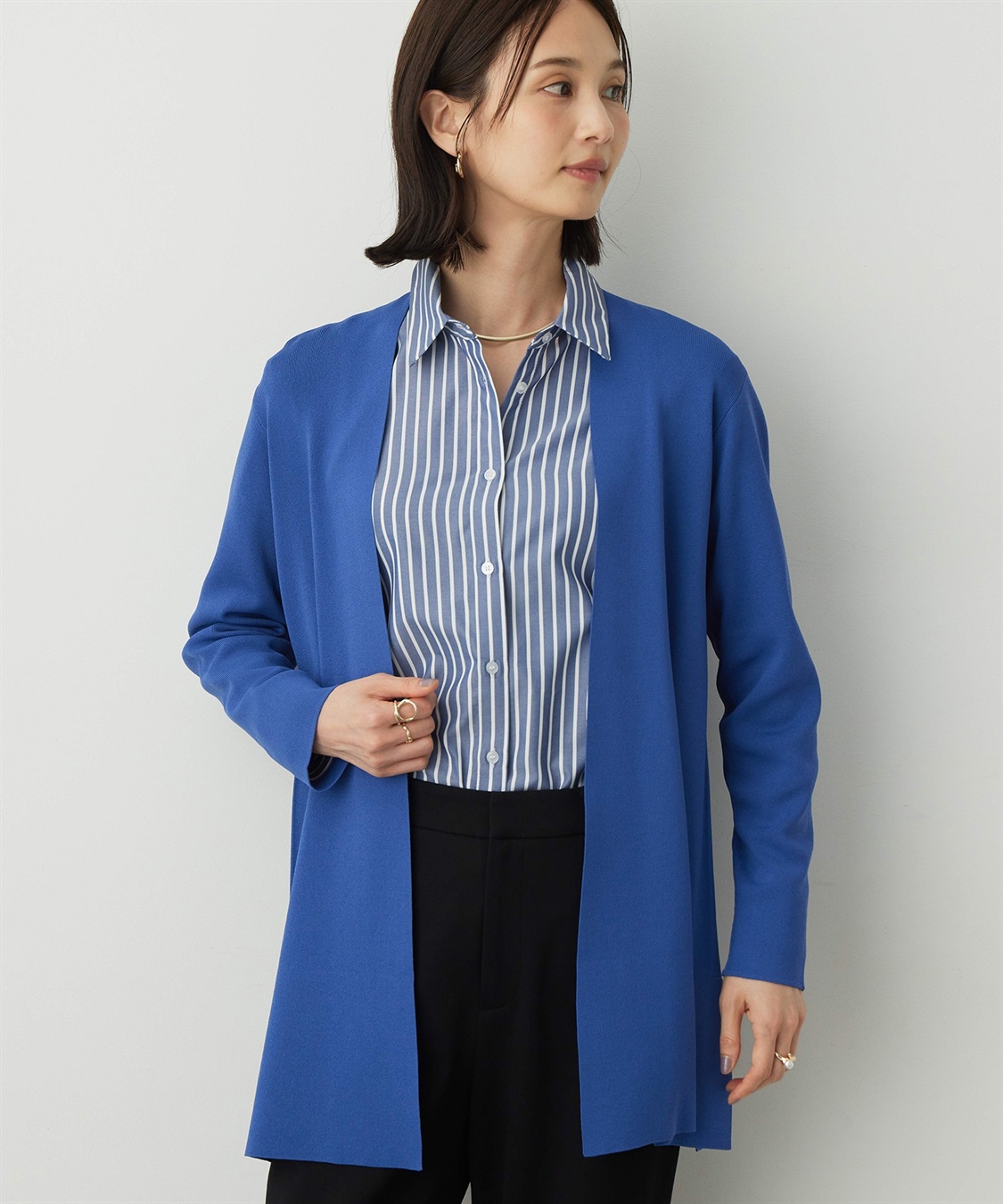 A/C DESIGN BY ALPHA CUBIC 着流しニットロングカーディガン【ハンドウォッシャブル・毛玉になりにくい】_sub_7