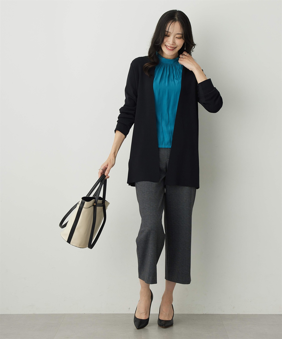 A/C DESIGN BY ALPHA CUBIC 着流しニットロングカーディガン【ハンドウォッシャブル・毛玉になりにくい】_sub_15