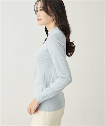 A/C DESIGN BY ALPHA CUBIC ラメリブハイネックニットプルオーバー【ハンドウォッシャブル】_subthumb_2