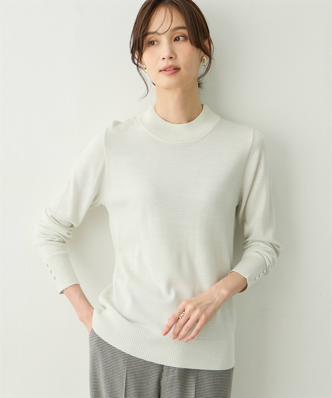 A/C DESIGN BY ALPHA CUBIC ラメリブハイネックニットプルオーバー【ハンドウォッシャブル】_sub_9