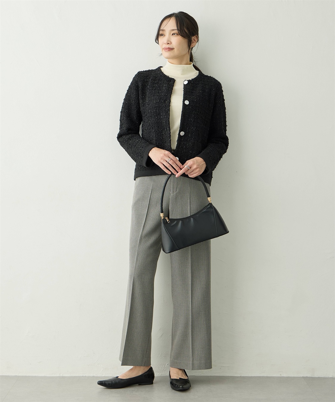 A/C DESIGN BY ALPHA CUBIC ツイードニットカーディガン_sub_6