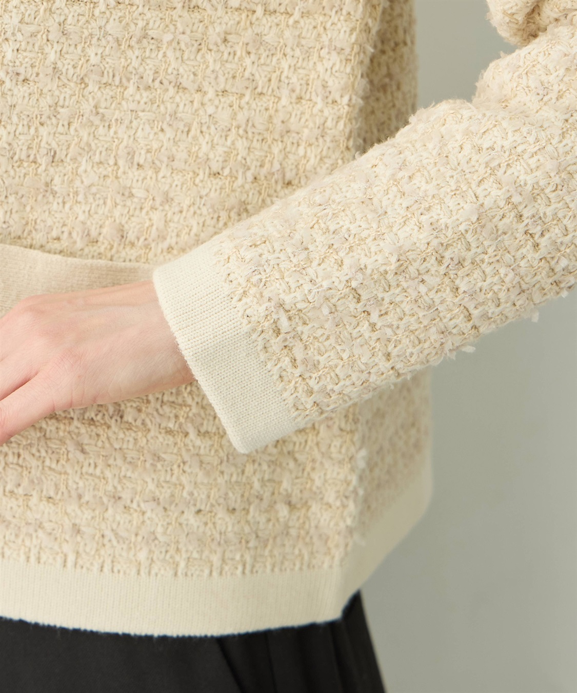 A/C DESIGN BY ALPHA CUBIC ツイードニットカーディガン_sub_14