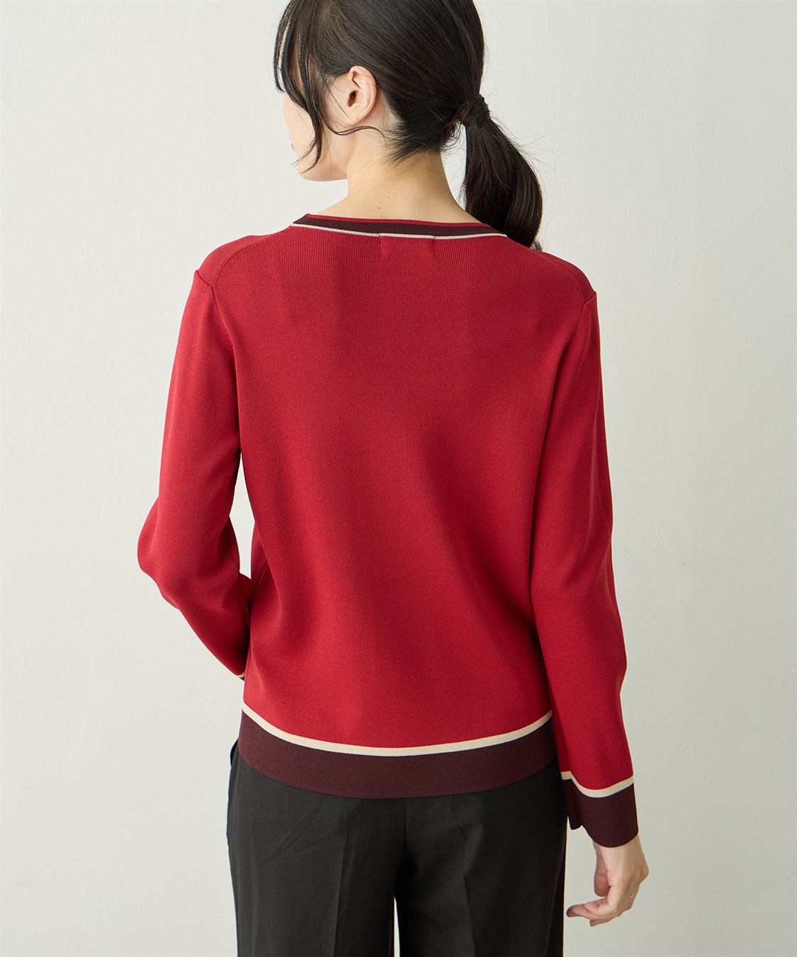 A/C DESIGN BY ALPHA CUBIC 配色ニットプルオーバー_sub_3