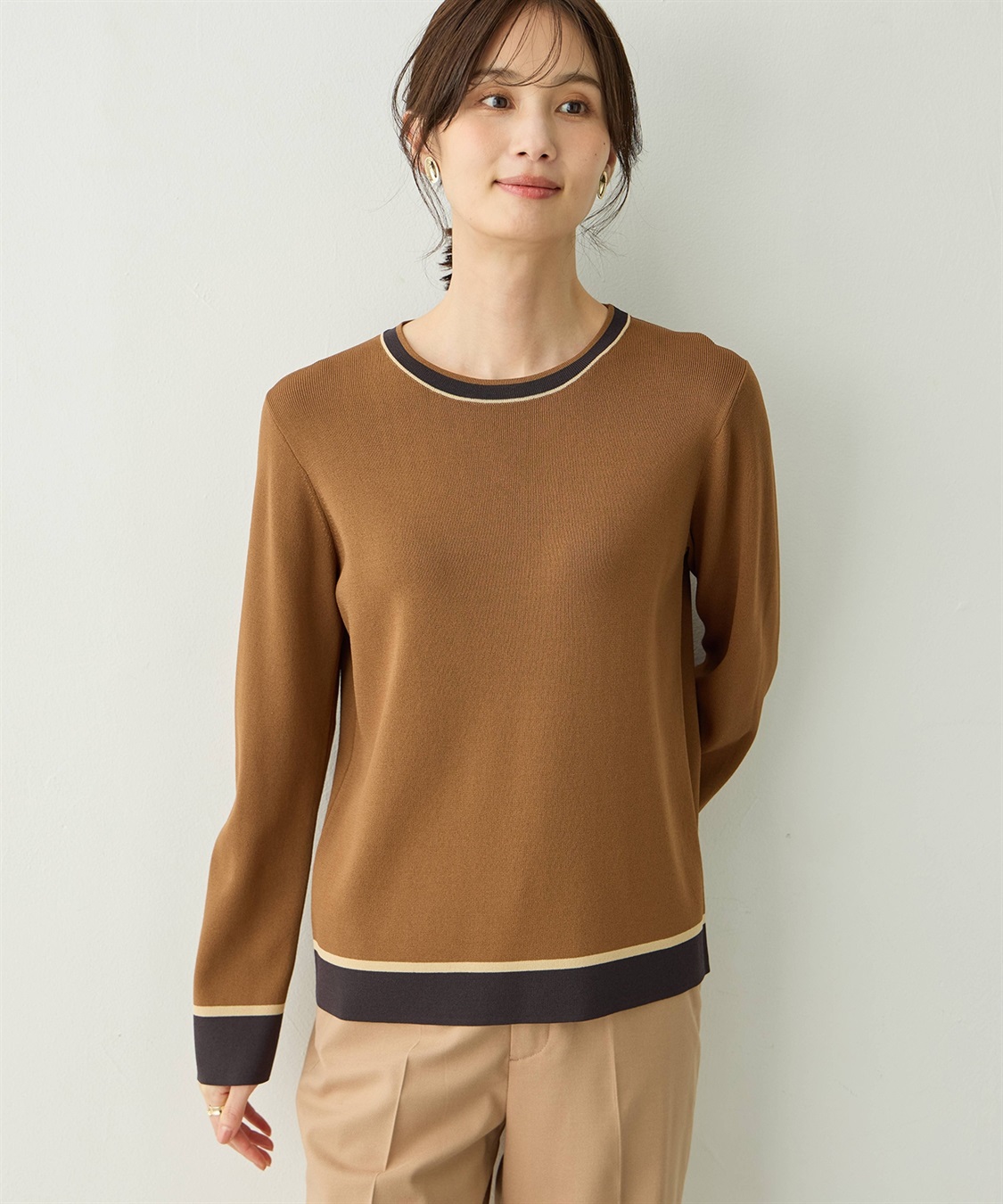 A/C DESIGN BY ALPHA CUBIC 配色ニットプルオーバー_sub_5