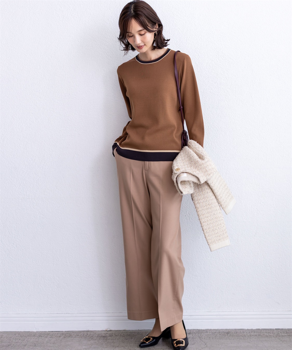 A/C DESIGN BY ALPHA CUBIC 配色ニットプルオーバー_sub_6