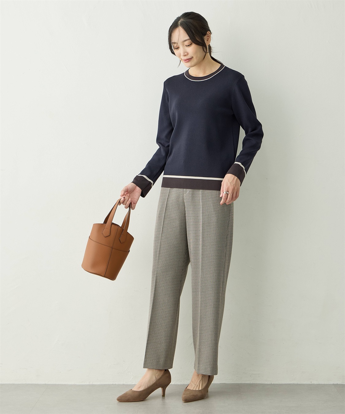 A/C DESIGN BY ALPHA CUBIC 配色ニットプルオーバー_sub_10