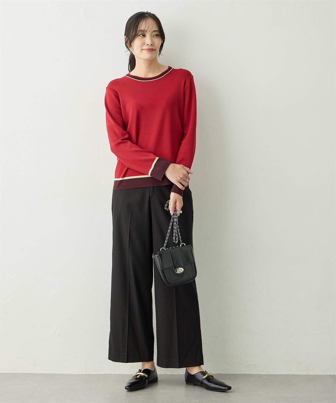 A/C DESIGN BY ALPHA CUBIC 配色ニットプルオーバー_sub_11