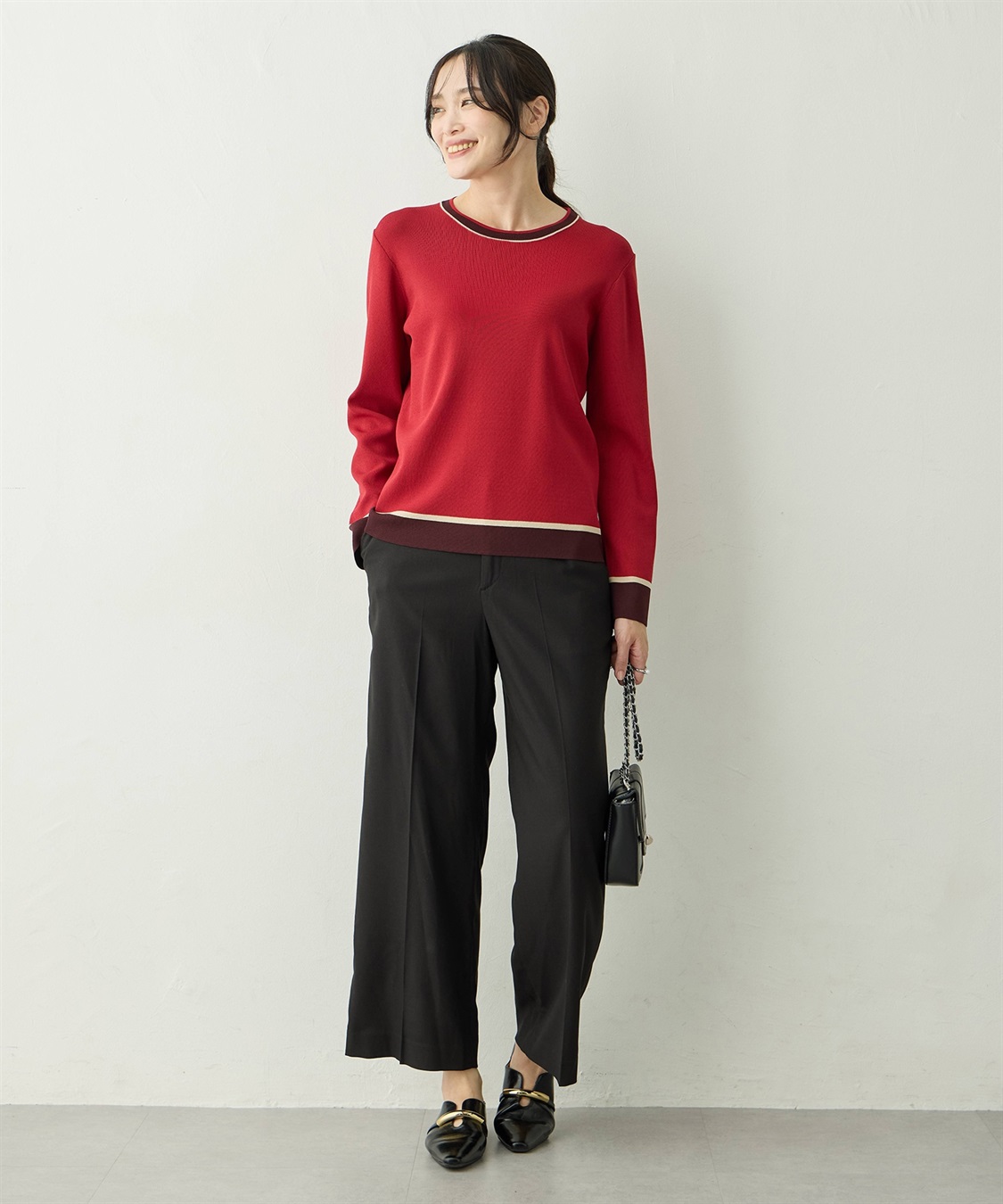 A/C DESIGN BY ALPHA CUBIC 配色ニットプルオーバー_sub_12